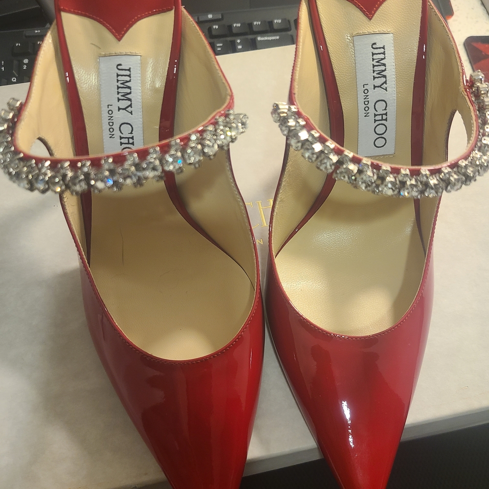 Jimmy Choo Bing Red Mules 39